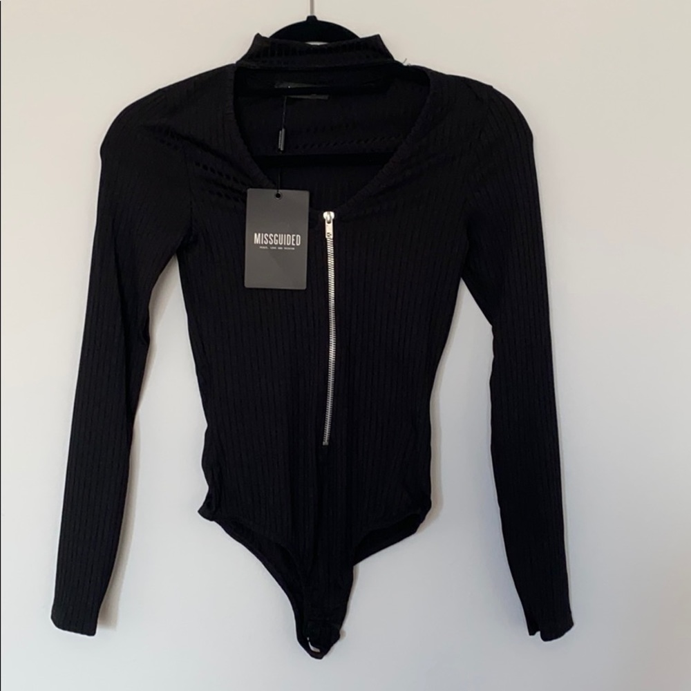 Missguided black stylish bodysuit